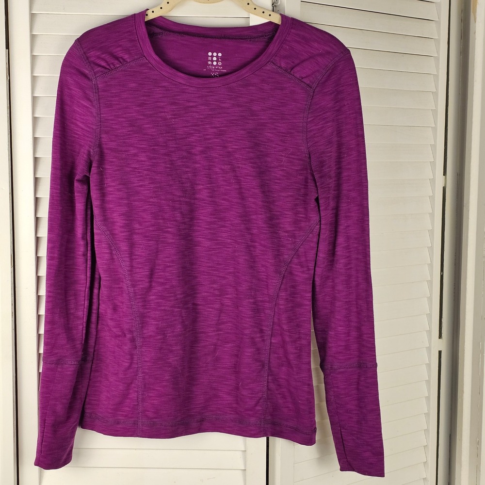 Title Nine Womens Burgundy Long Sleeve Shirt Top XS